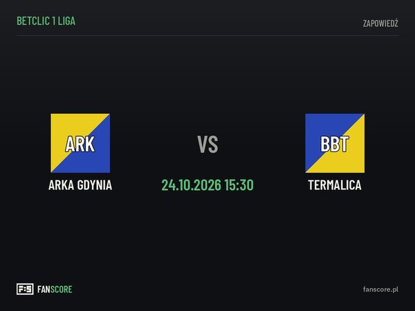 Arka Gdynia – Termalica: 15. miejsce kontra 3. w tabeli